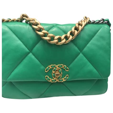 green chanel handbags|Chanel handbag green.